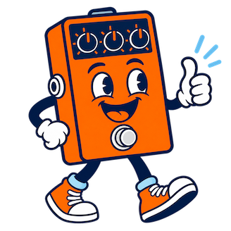 The PedalSpice pedal mascot giving a thumbs up